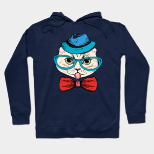 Fashion cat,hand drawn design Hoodie